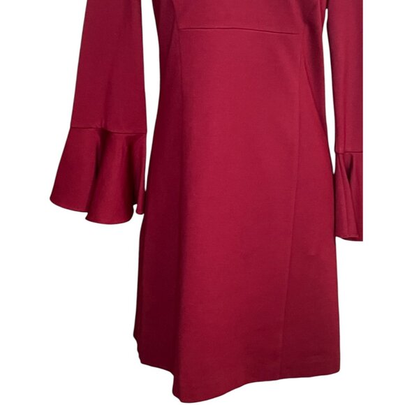 Trina Turk wine red bell sleeve knit dress size M/L NWT - Picture 5 of 12